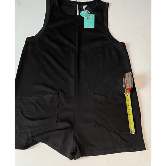 Mintreus Black Sleeveless Romper XL NWT Utility Pocket Minimalist Chic Playsuit - Picture 9 of 11